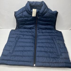 Aeropostale Navy Full Zip Remixed Down Mock Neck Puffer Vest Mens Size Small NWT